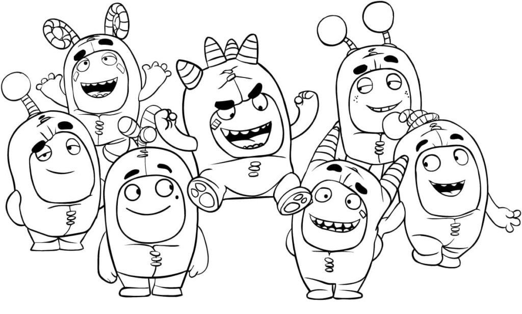 Monstruos de los dibujos animados Oddbods