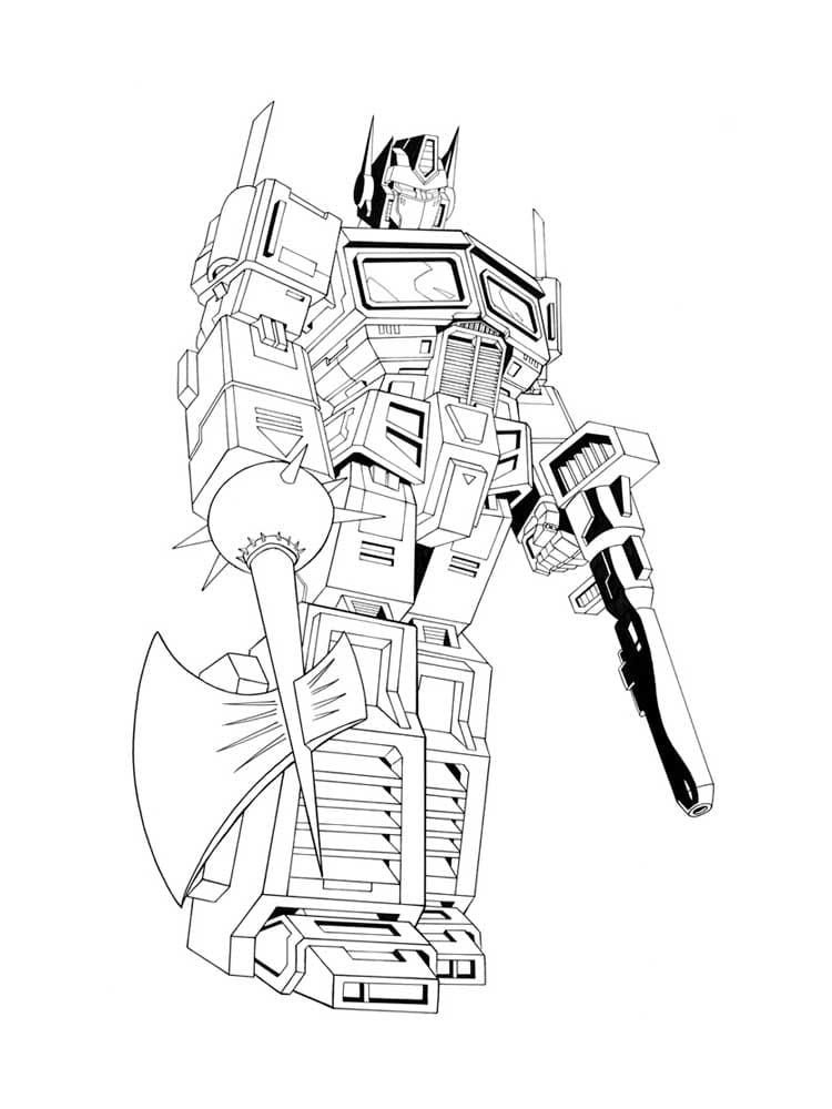 Optimus Prime con armas