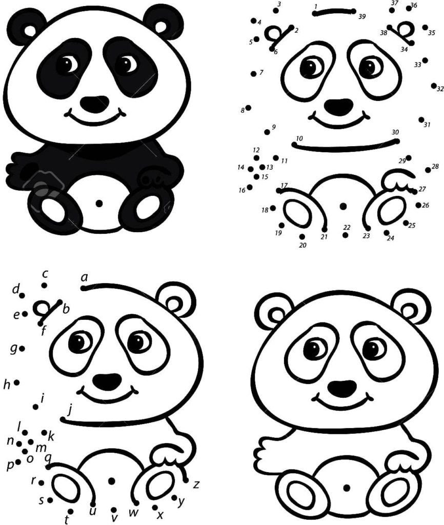 Panda por números y por letras