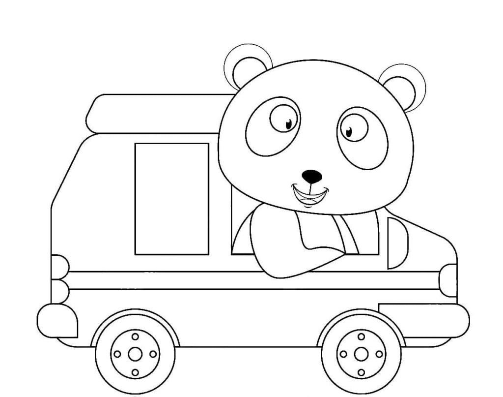 Panda en el coche