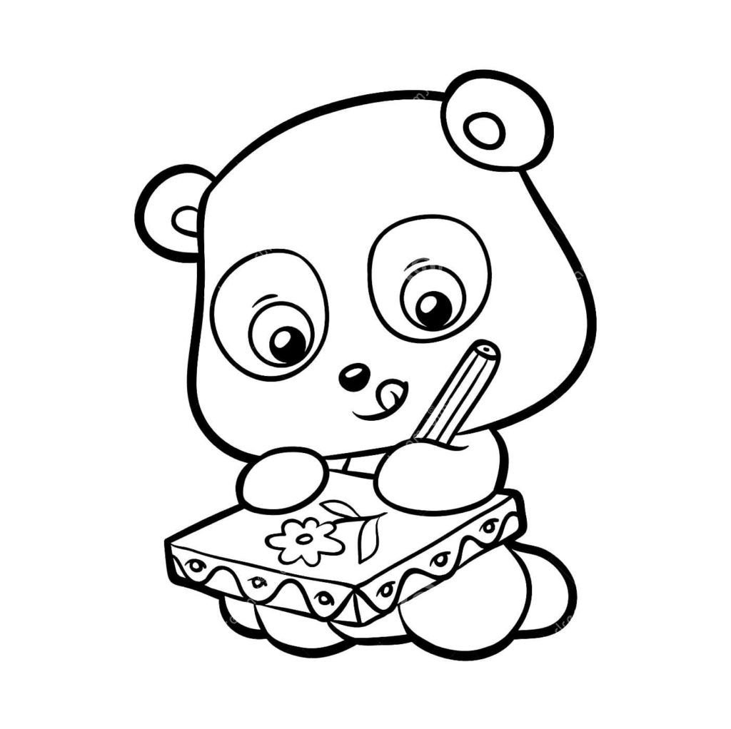 Panda aprende a dibujar