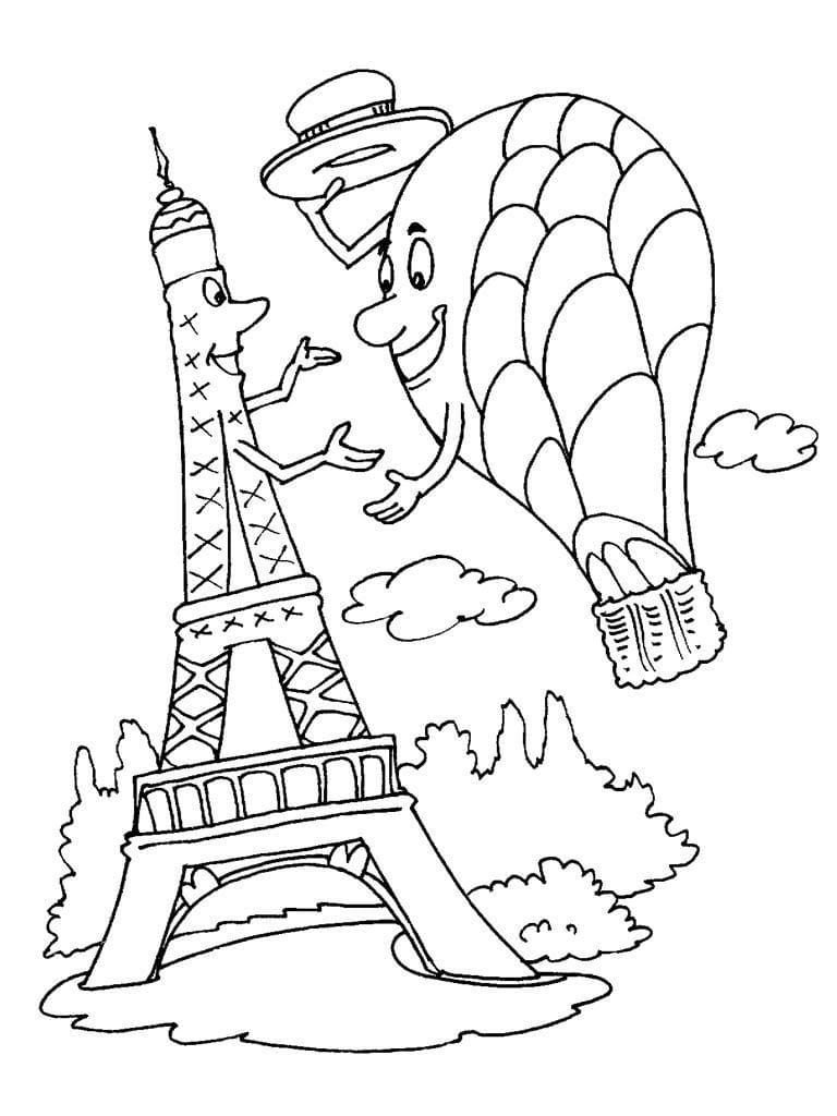 Torre Eiffel y globo aerostÃ¡tico.
