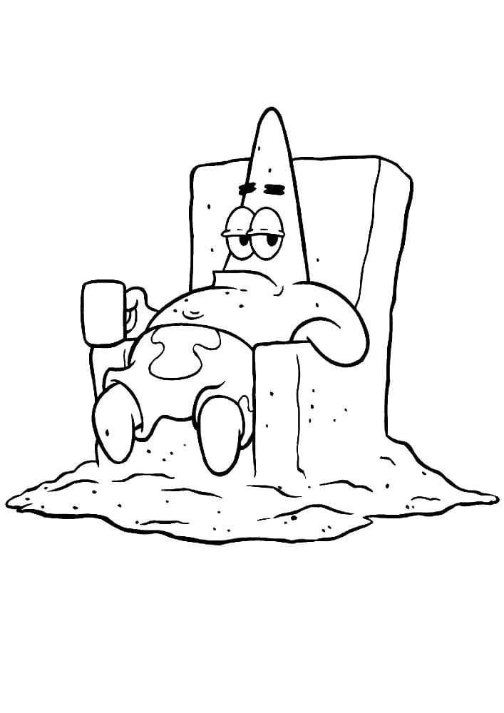 Patrick en el sofÃ¡ de arena