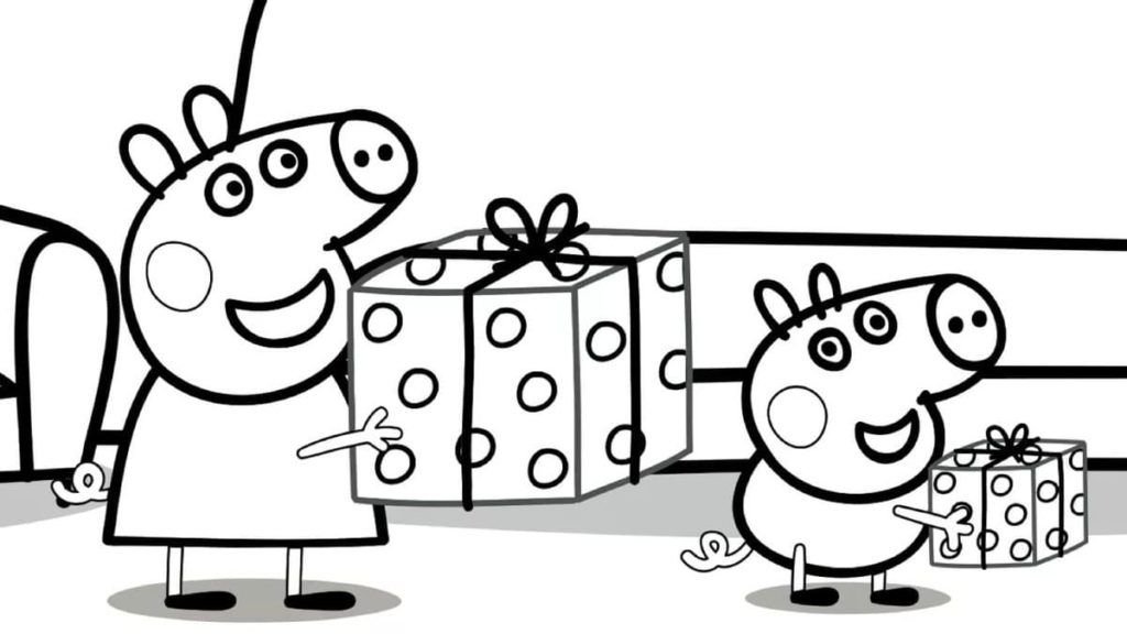 Piggy con regalos
