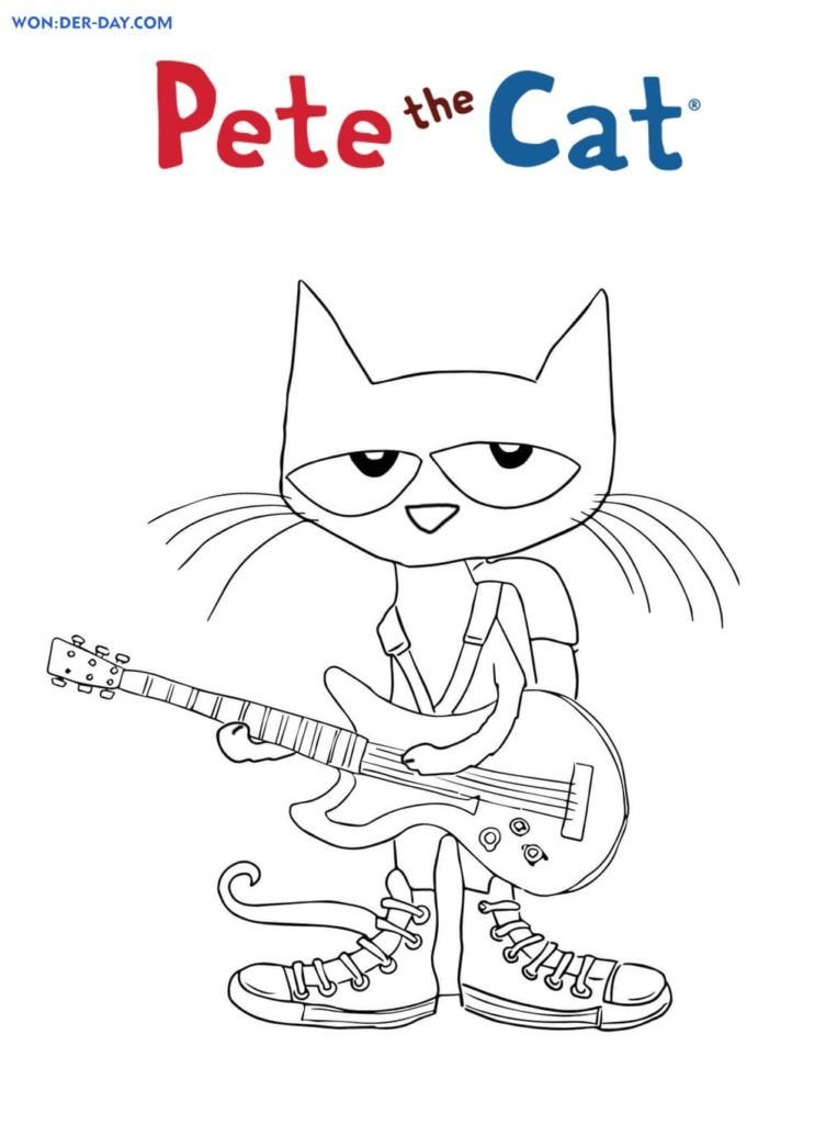 Pete the Cat toca la guitarra
