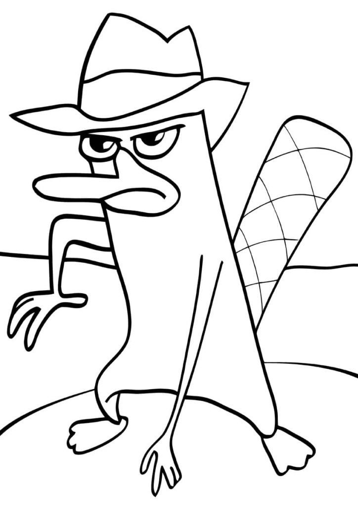 Dibujo de Perry el Ornitorrinco para colorear