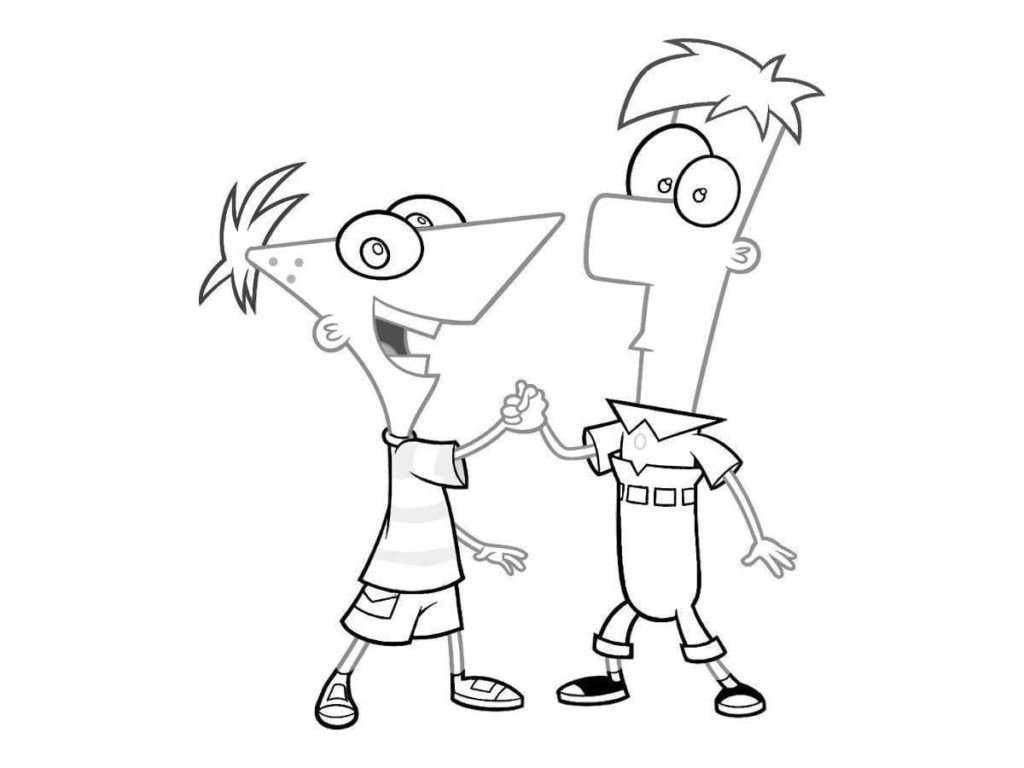 Phineas y Ferb se dan la mano