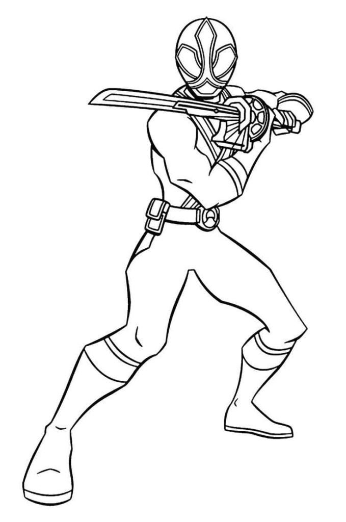 Líder Samurai Ranger en traje rojo