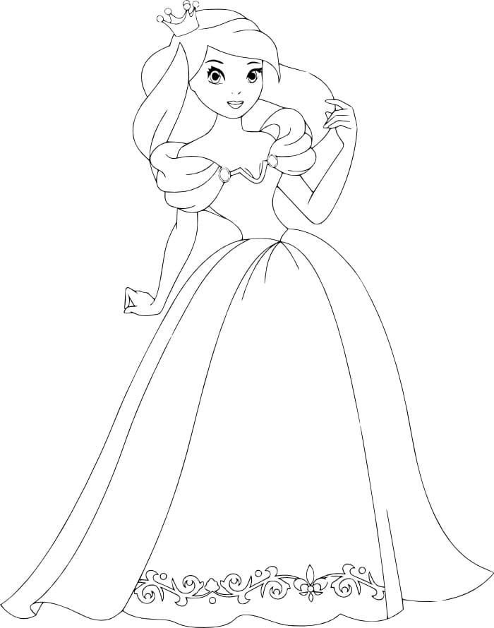 Princesa con un hermoso vestido