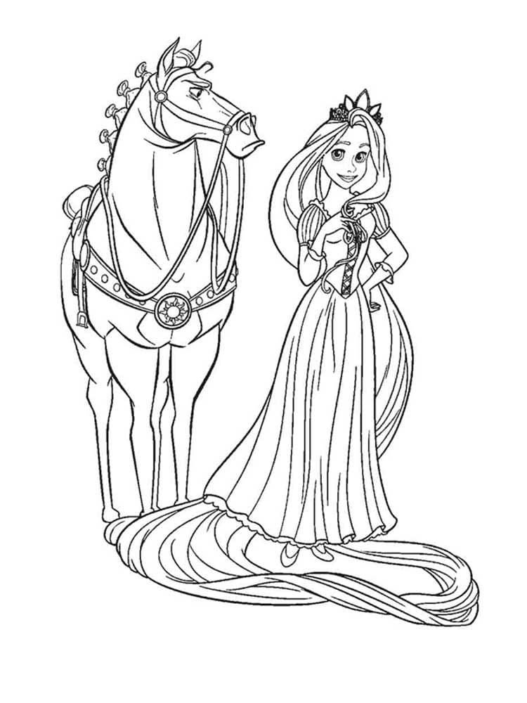 Caballo y Princesa Rapunzel