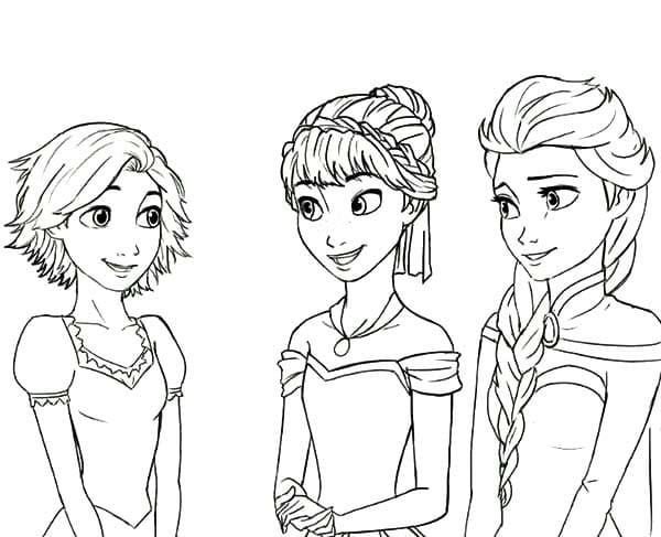 Rapunzel, Anna y Elsa