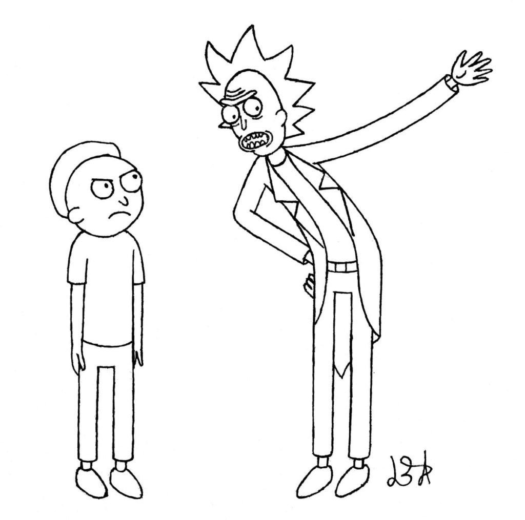 Rick regaña a Morty