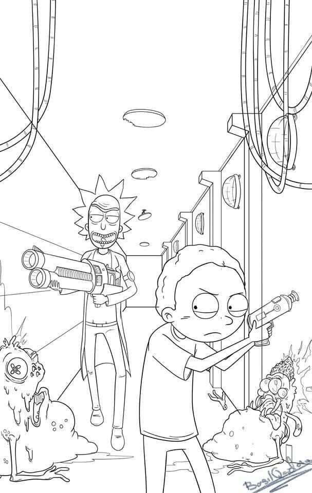 Rick y Morty cazan monstruos