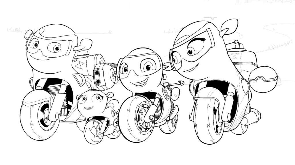 Motocicletas de dibujos animados