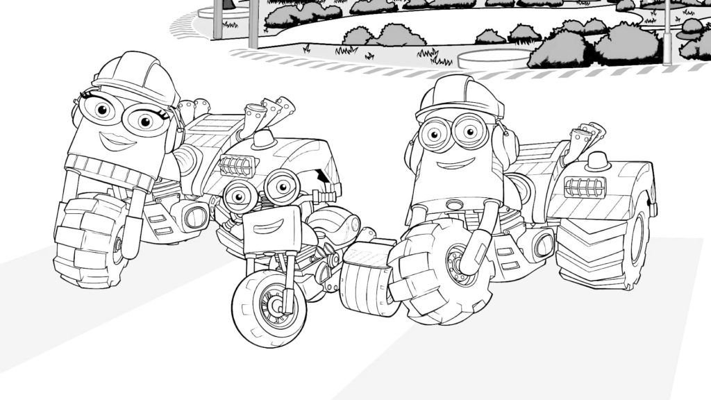 Motocicletas de rescate de dibujos animados