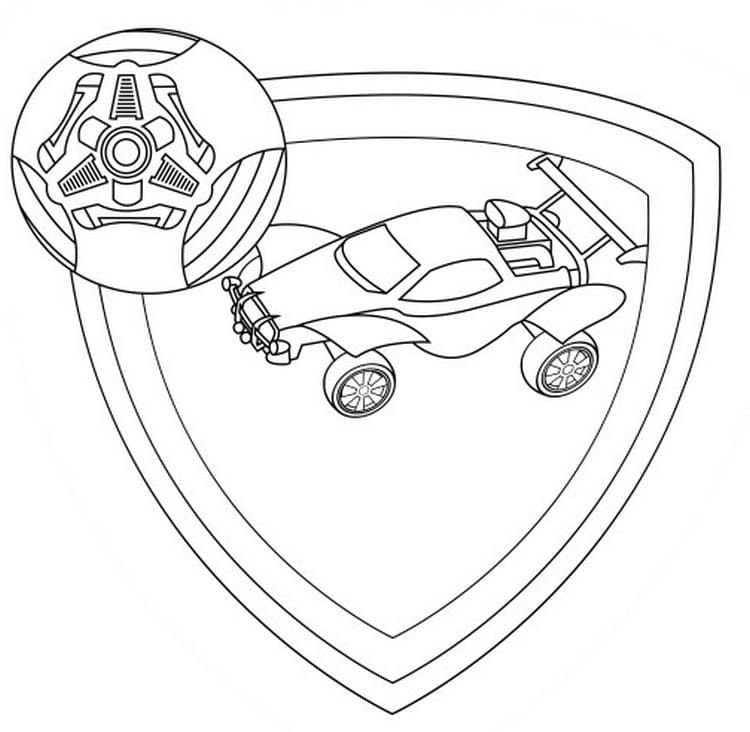 Coche y emblema de Rocket League