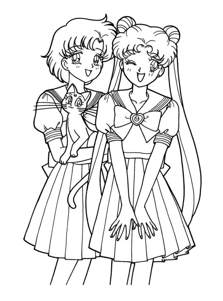 Mercurio y Sailor Moon