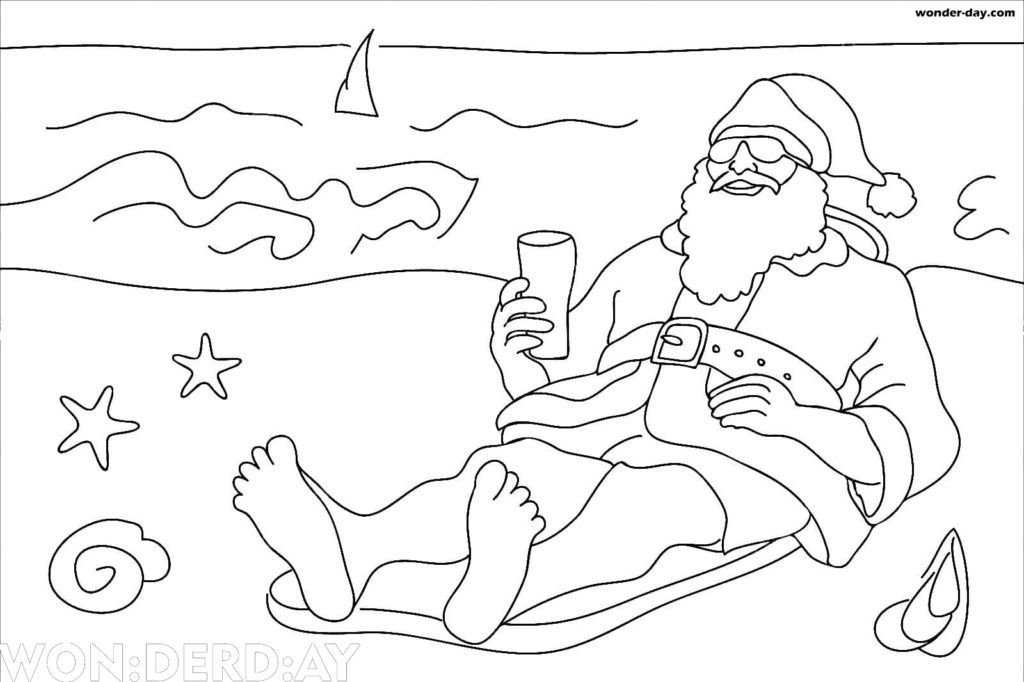 Papá Noel en la playa