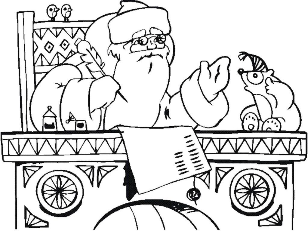 Santa Claus escribe una lista de regalos