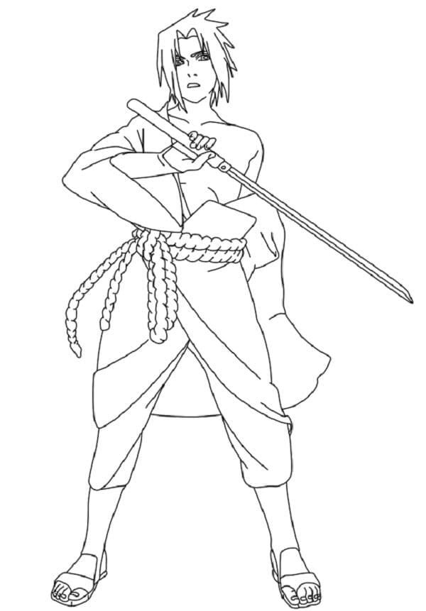 Sasuke con espada