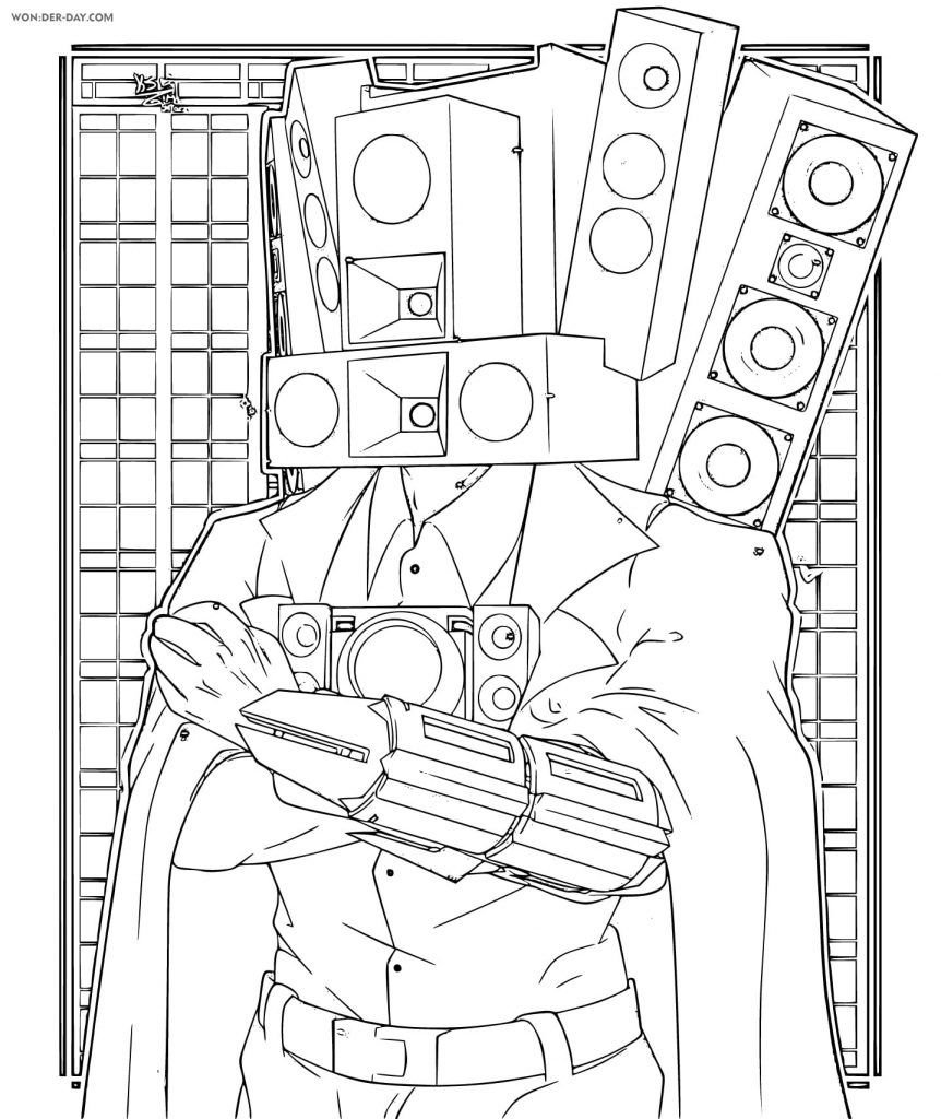 Dibujo de Titan Speakerman para colorear
