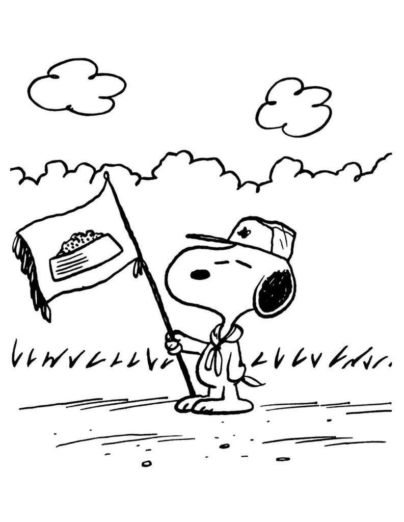Snoopy con bandera