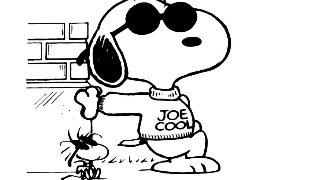 Snoopy con gafas de moda