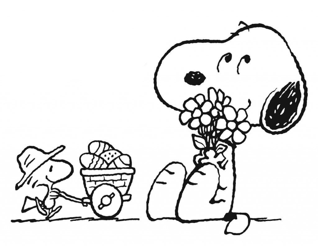 Snoopy con flores