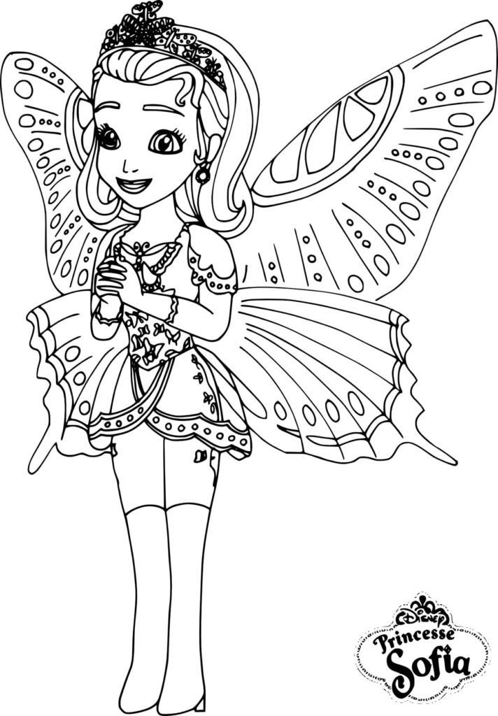 Princesa con alas de mariposa