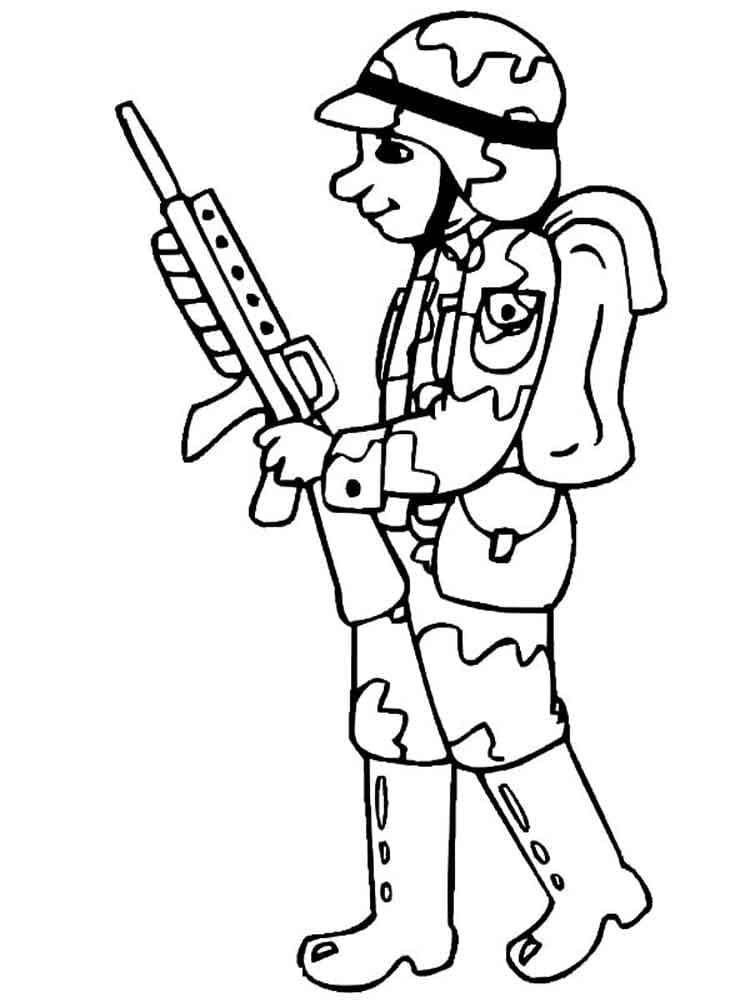 soldado con un arma