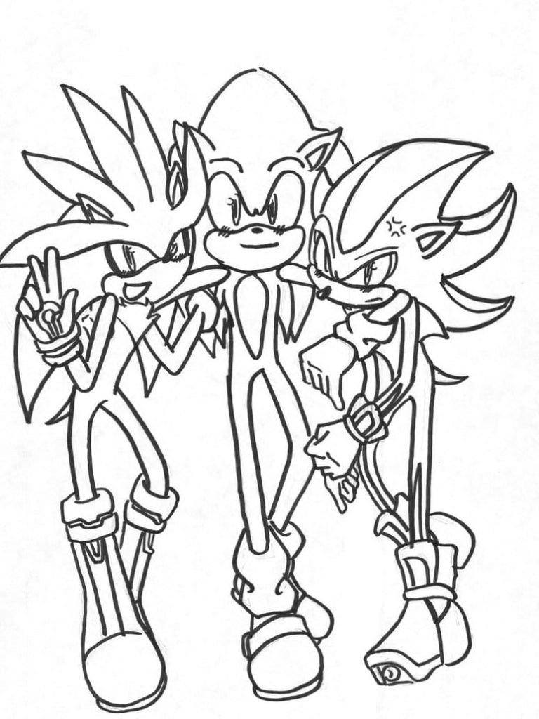 Sonic con dos lindas novias