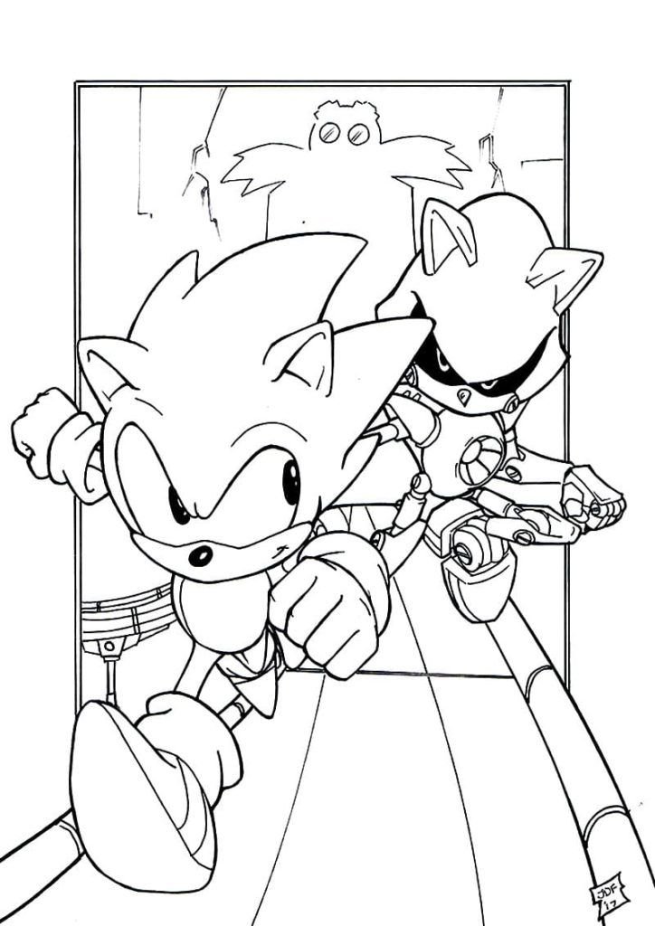 Sonic compite con su copia malvada