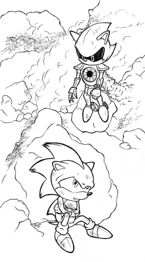 Metal Sonic es una versión robótica malvada del erizo.