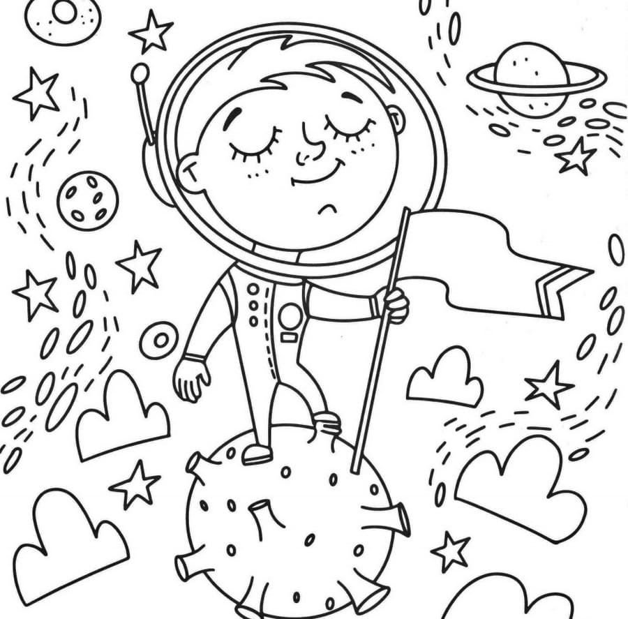 Astronauta en el planeta