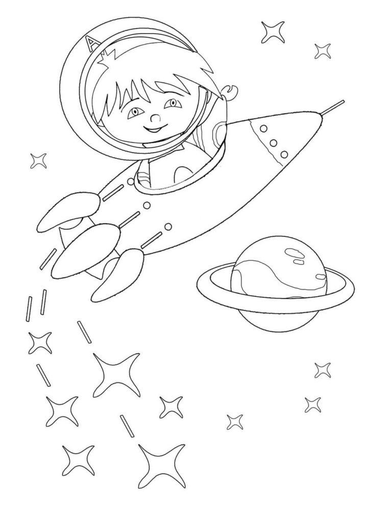 Chico en el espacio
