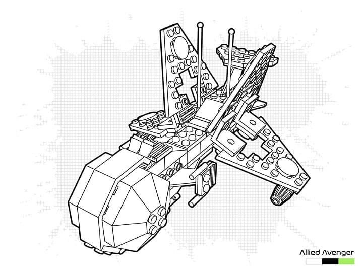 Nave espacial hecha de Lego