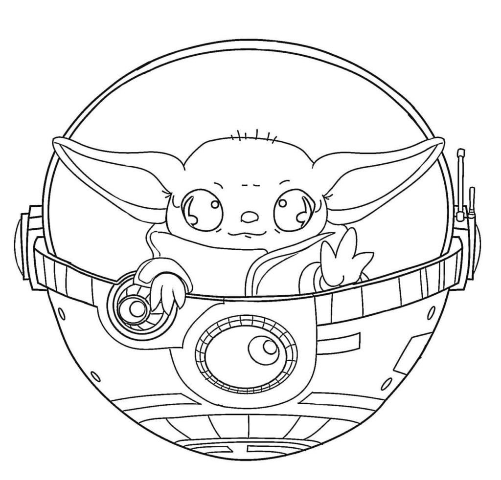 PequeÃ±o Yoda en una nave espacial