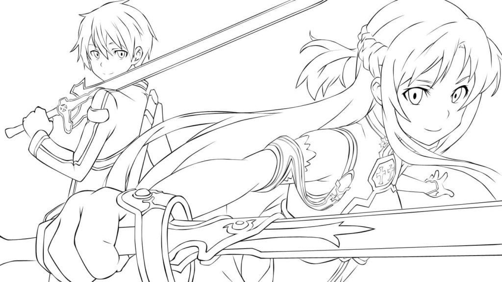 Asuna y Kirito del anime