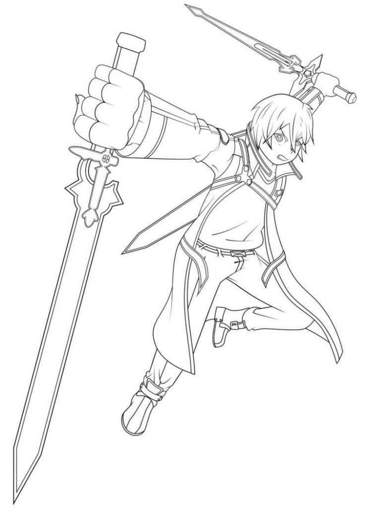Kirito con dos espadas