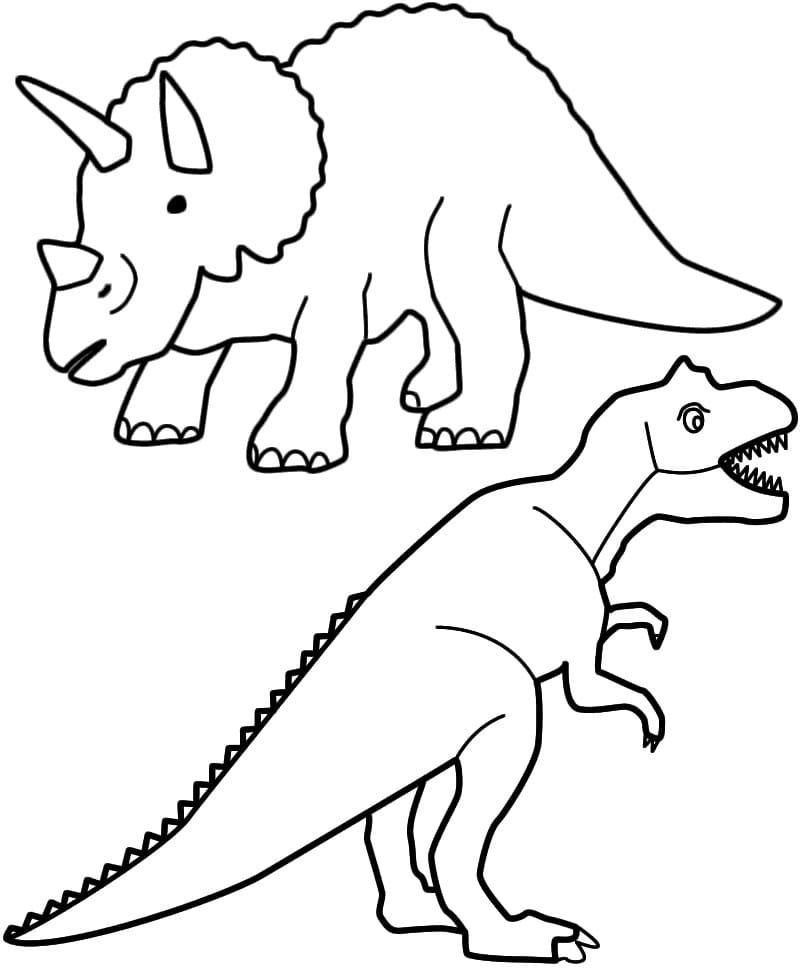 Triceratops y T Rex