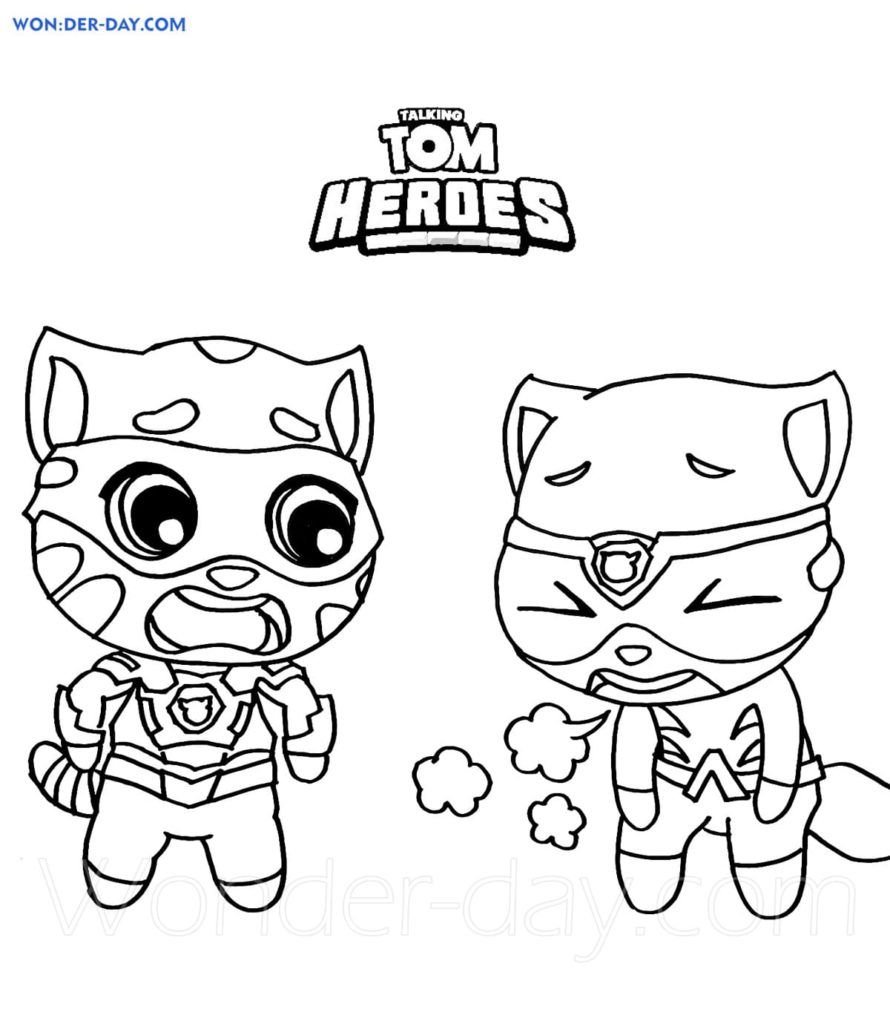 Superhéroe Tom y Hero Angela