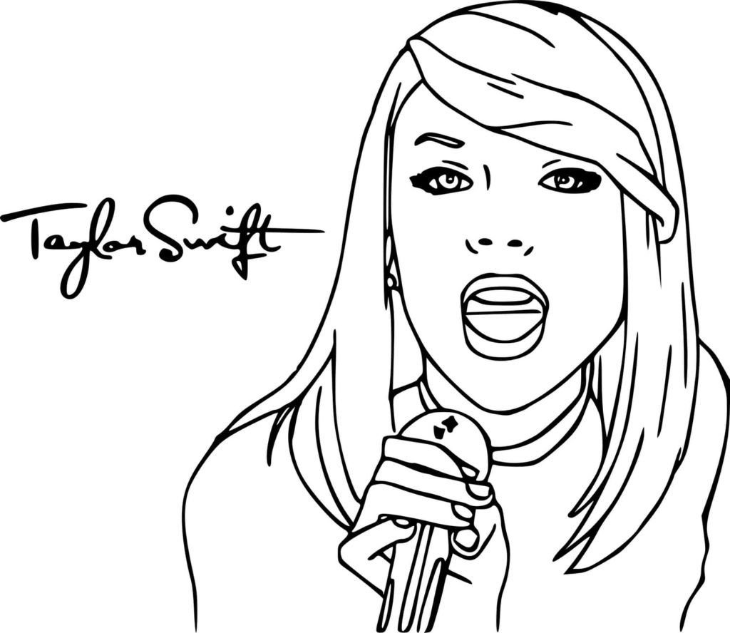 Taylor Swift con micrófono