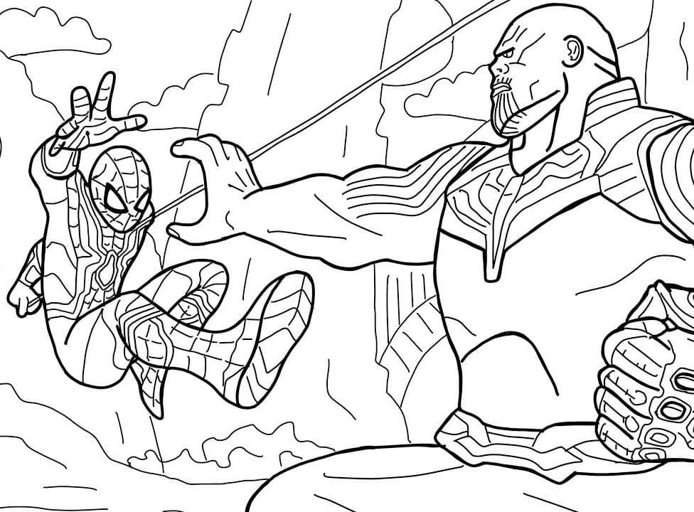 Spiderman contra Thanos