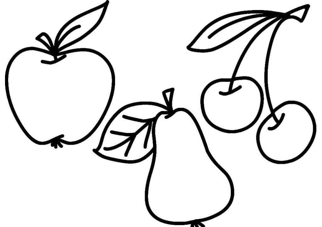 Manzana, pera y cereza