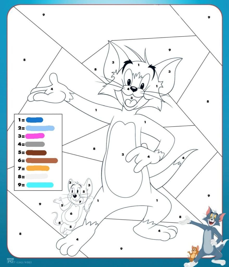 Tom y Jerry colorear por nÃºmeros