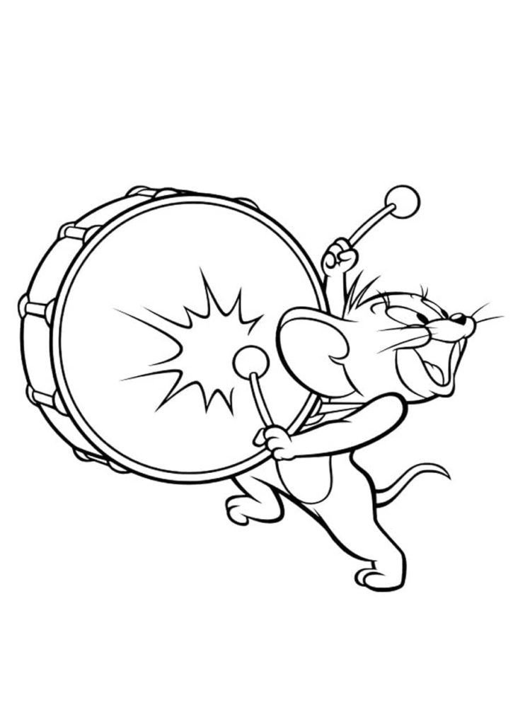 Jerry con un tambor