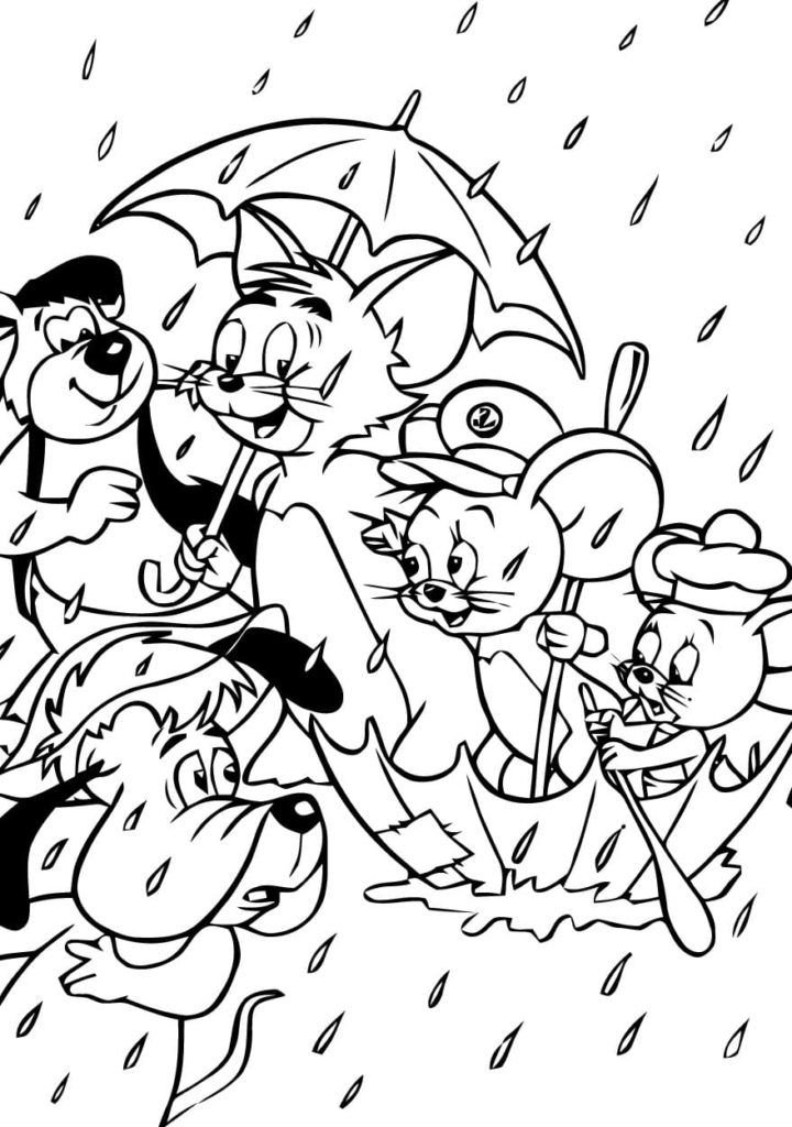 Tom, Jerry y Tuffy quedaron atrapados bajo la lluvia