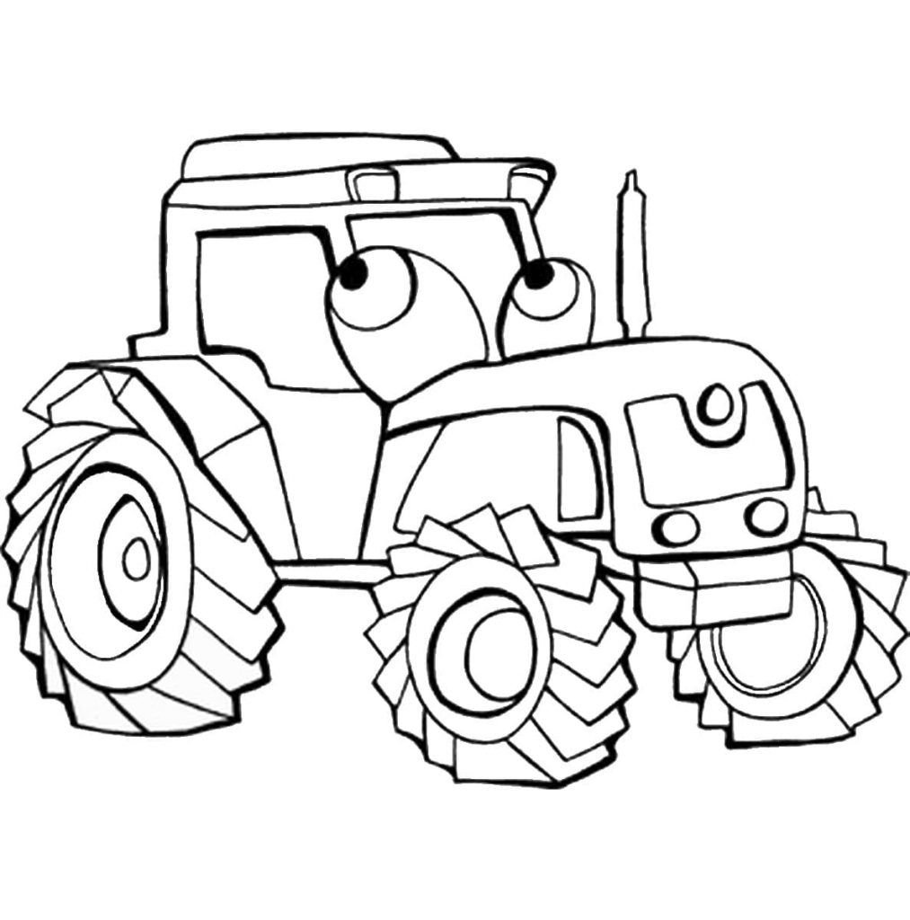 tractor de dibujos animados