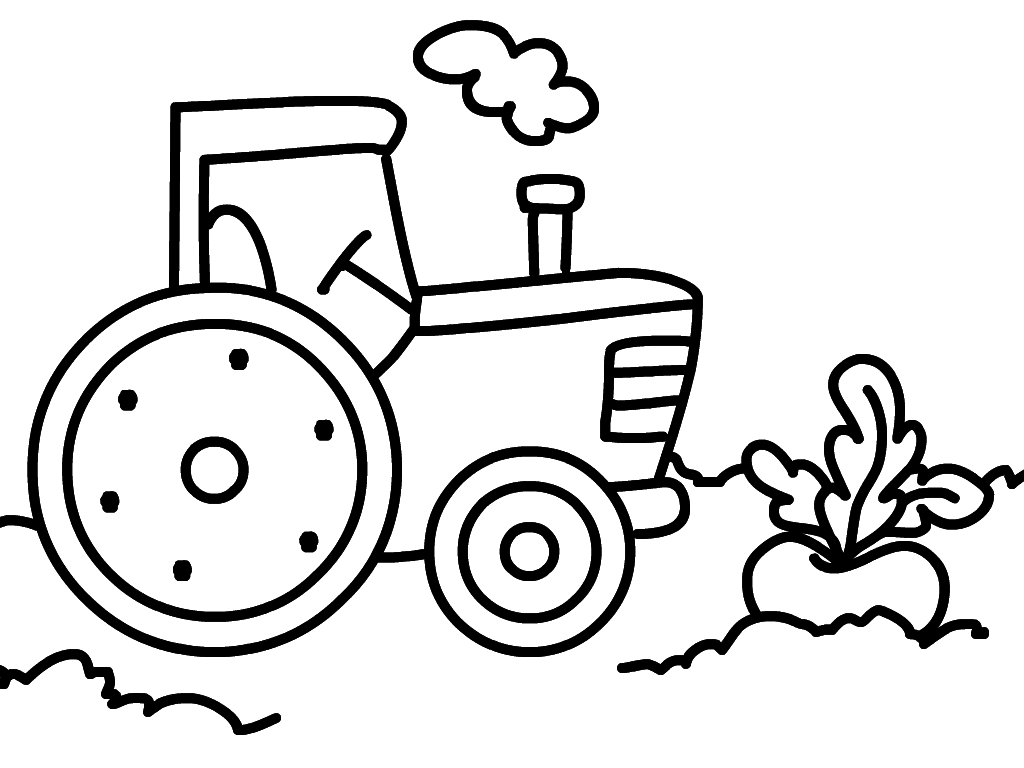 tractor y verduras