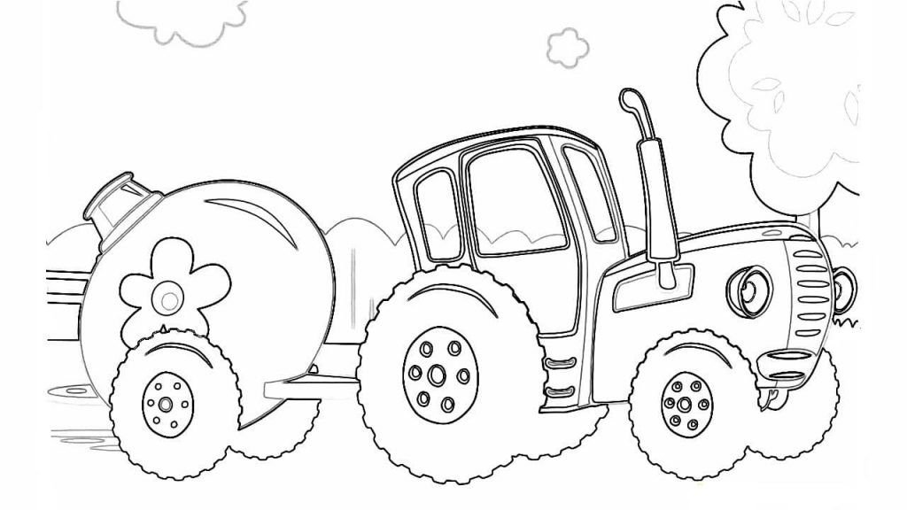 tractor de dibujos animados